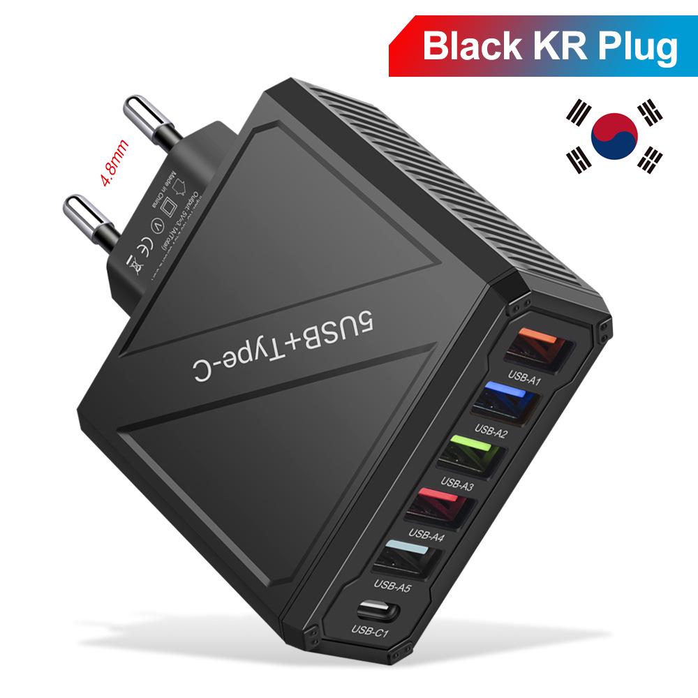 3.1A 5-портовое USB-зарядное устройство для мобильного телефона с вилками EU, US, UK, KR