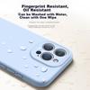 NEYAA IPhone 15 Pro Case, Full Camera Protection Liquid Silicone Ultra-Thin Shockproof Simple Soft, Graphite Gray