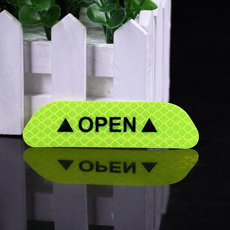 Светоотражающие наклейки «OPEN» на дверь автомобиля, набор из 4 шт.
