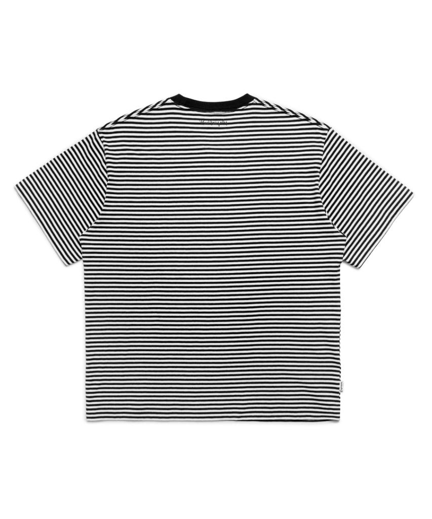 MARK GONZALES Angel Wappen Striped Short Sleeve T-Shirt - Black