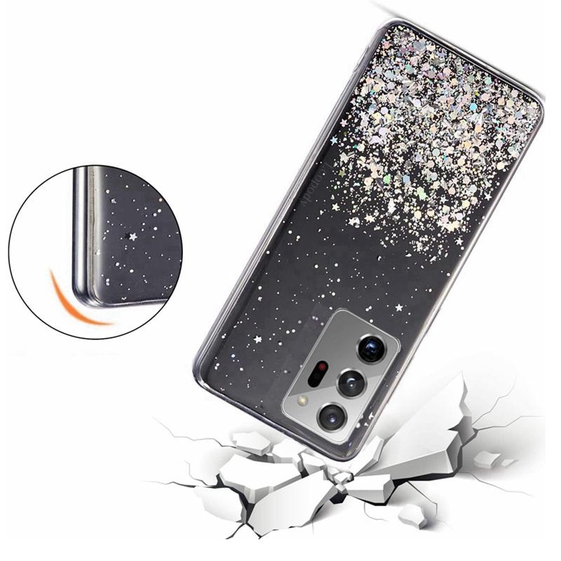 Блестящий мягкий чехол для телефона Samsung Galaxy Note 20 Ultra Note20 Ultra N985F Задняя крышка для Samsung Note 20 Ultra 5G Capa