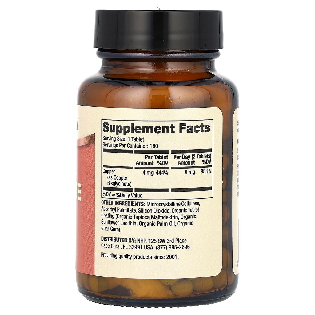 Dr. Mercola, Copper Bisglycinate, 180 Tablets (4 Mg per Tablet)
