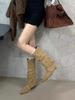 High Heel Pointed Brown Boots Medium Knight Boots Women's Shoes 2025 Spring Autumn Winter Pant Pants Boots Long Boots Retro Long Boots