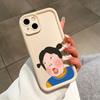 Cute Blue Clothes Girl Phone Case for iPhone Samsung Galaxy Xiaomi Redmi POCO HUAWEI Honor Shockproof Rubber Soft Flexible Cover Casing