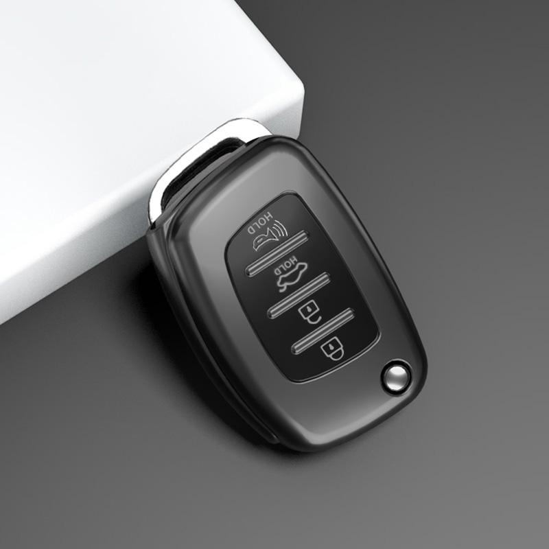 4 Bottons Filp Car Key Case Fob Cover Shell For Hyundai Santa Fe Sonata Tucson I40 Ix45 2013 2014