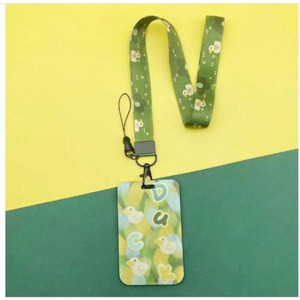Держатель для карт с изображением фруктов, чехол для бизнес-бейджа из АБС-пластика, чехол для сотрудника, студенческий ремешок, держатель для удостоверения личности, имени