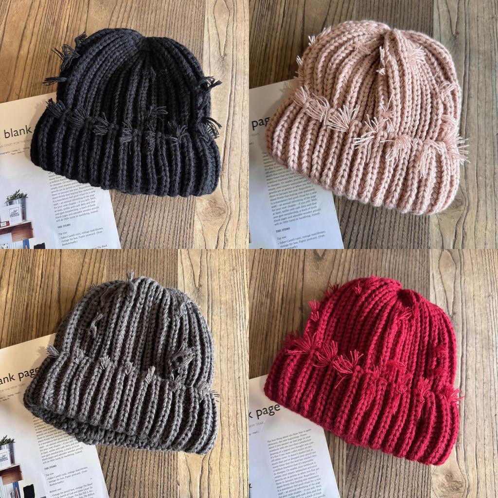 Streetwear Knit Cap For Men Women Acrylic Beanie With No Brim For Cold Days