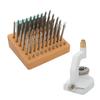 Watch Repair Staking Tool Press Set Watchmaker Jewelling Punching Kit with 50 Punches 10 Stakes
