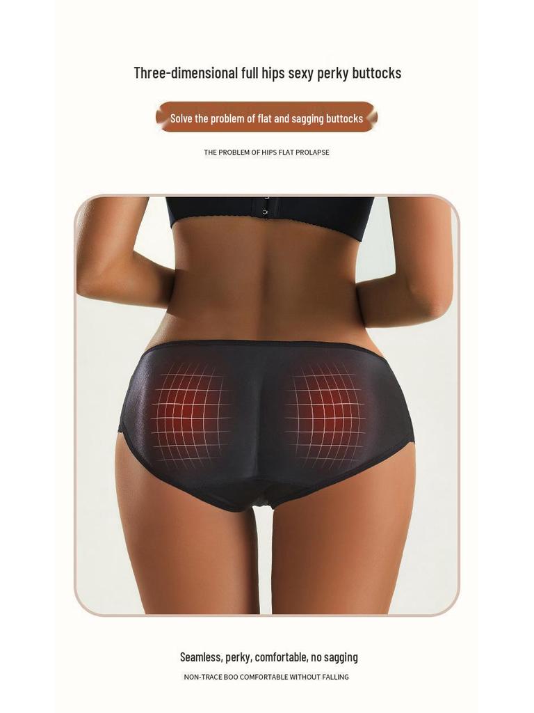 Low-Waist Hip-Lifting Tummy Control Padded Panties for a Shapely Look, Plus Size Available