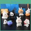 Delightful Halloween Cartoon Resin Rabbit Figurines For Succulent Planters And Mini Gardens