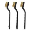 Wire Brush, Metal Brush, Brass Brush, Cleaning and Polishing Tool, Copper Wire Descaler Brush with Black Plastic Handle for Polishing, Cleaning Metal