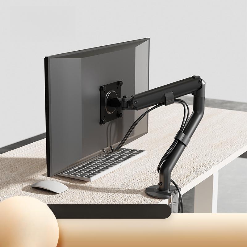 Adjustable display robotic arm for 17 to 32 inches heat dissipation desktop computer monitor stand