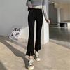 Тонкие расклешенные брюки для женщин Эластичные брюки для лета Расклешенные брюки с разрезом Узкие и узкие брюки Повседневные брюки