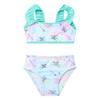 Комплекты бикини для девочек, купальный костюм русалки, купальник из двух частей, купальник для детей 1-16 лет