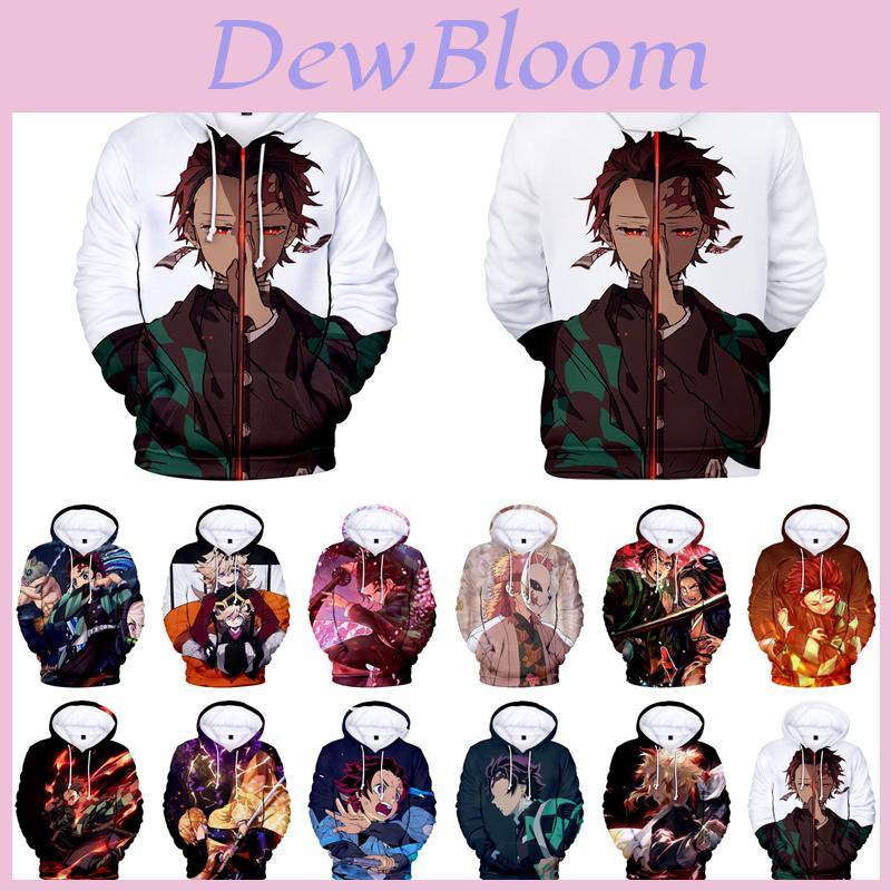 Яркая толстовка с 3D-принтом Demon Slayer Kimetsu No Yaiba для повседневной носки
