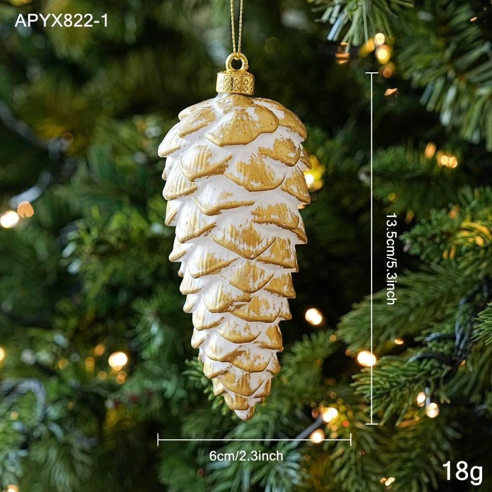 Plastic Christmas Tree Pendant Frosted Look Xmas Hanging Decoration Seasonal Arrangement