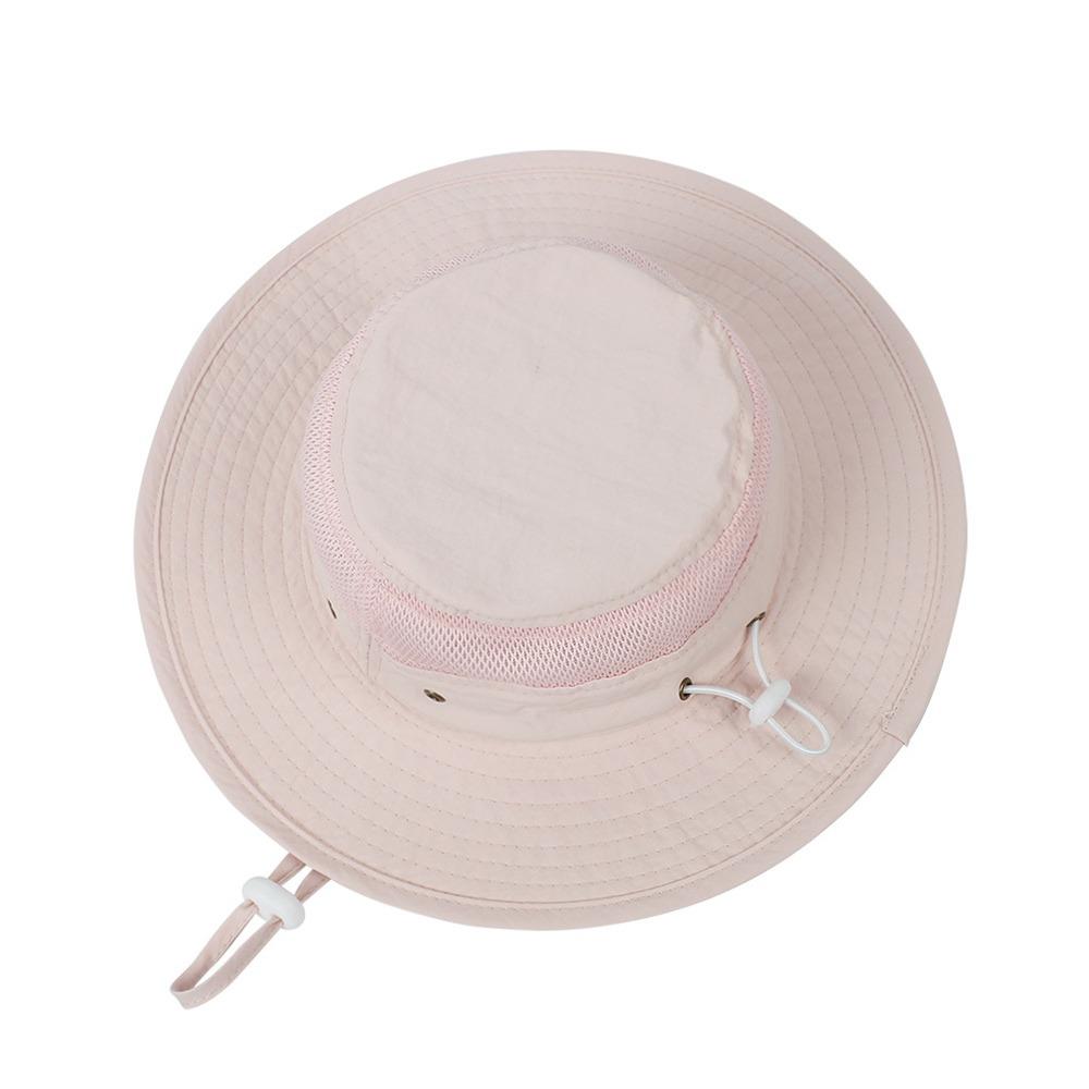 UV Protection Children's Mesh Bucket Hat Adjustable Beach Playing Hat for Boys & Girls