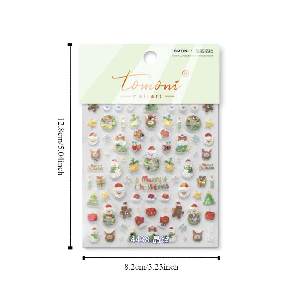 5D Жемчужные Рождественские Наклейки для Ногтей Аксессуары для Ногтей Рождественские Украшения для Ногтей Леди/Девушки