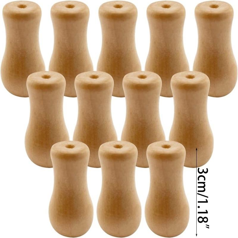 12 Pack Window Blind Wood Cord Tassels Knobs Cord Drapery Hangings Bead Drop Balls Pulls End for DIY Craft Home Curtain