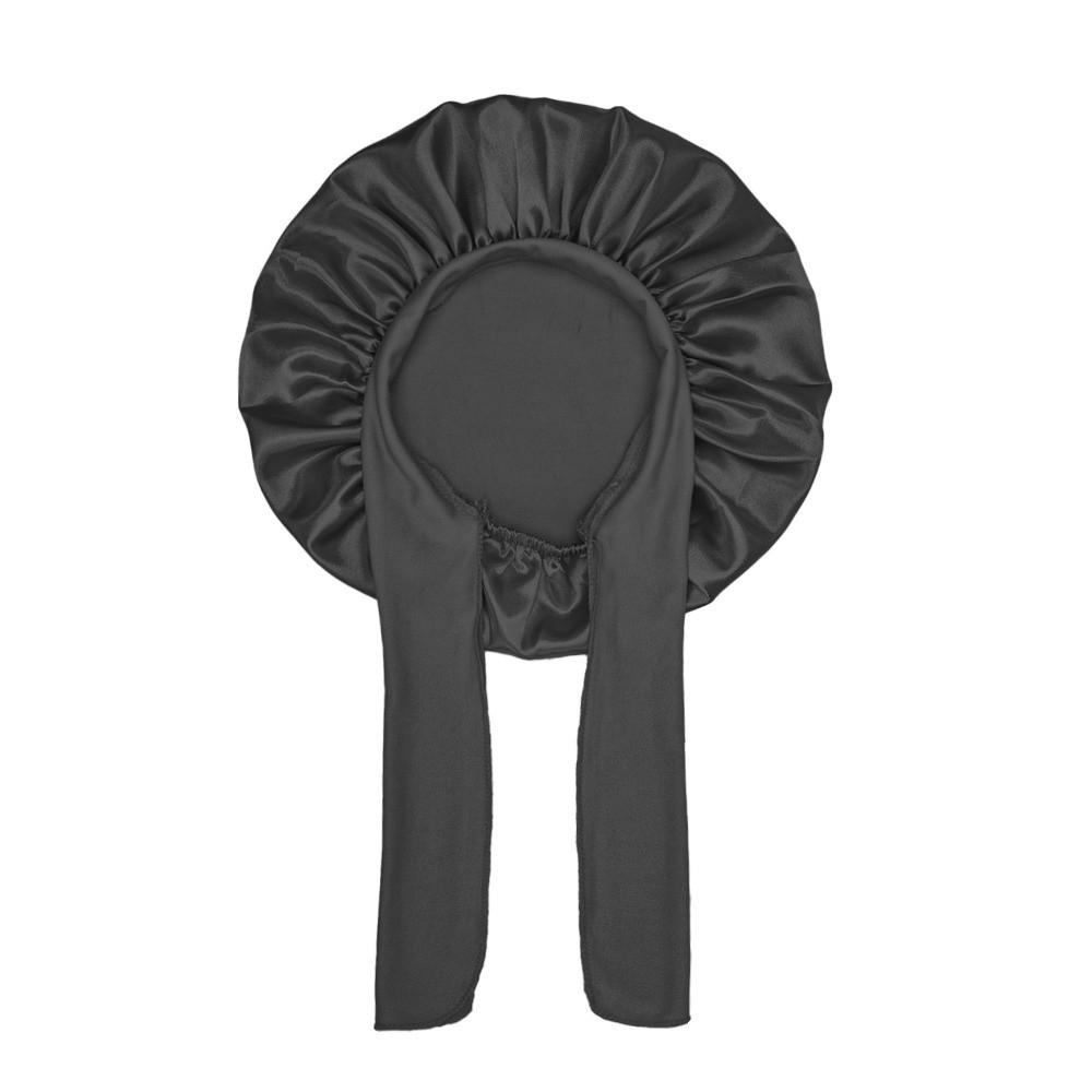 Adjustable Elastic Silk Sleeping Cap Tie Band Hair Protection Bonnet For Curly Natural Hair