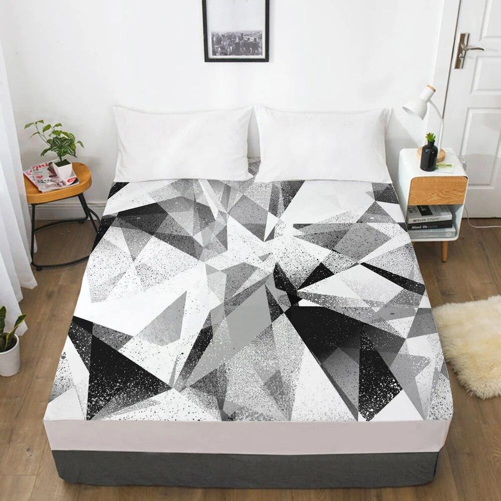 Наматрасник, простыня на резинке, простыни, постельное белье, простыня королевского размера, 160X200 см, скандинавский мрамор, розовый