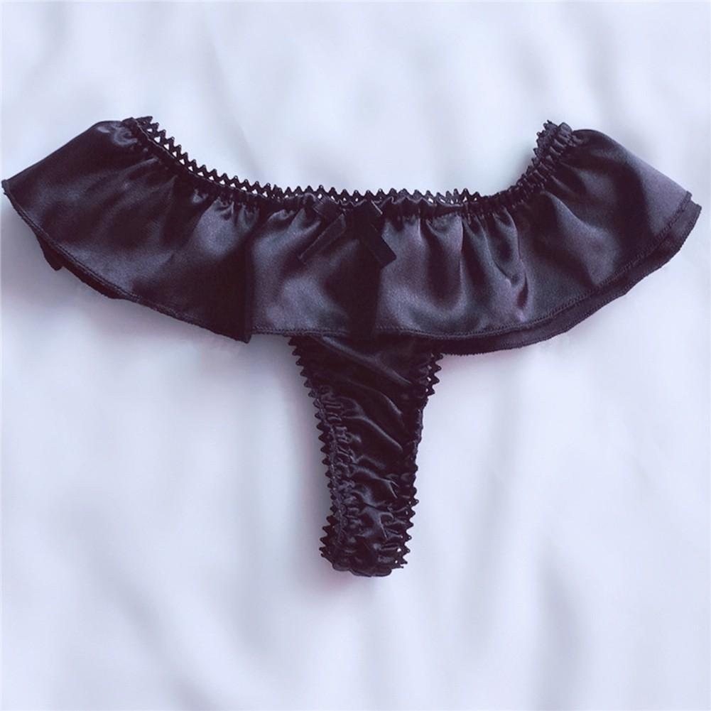 Boxer Underwear Emulation Silk Thong Lingerie T-Back Underpants Panties