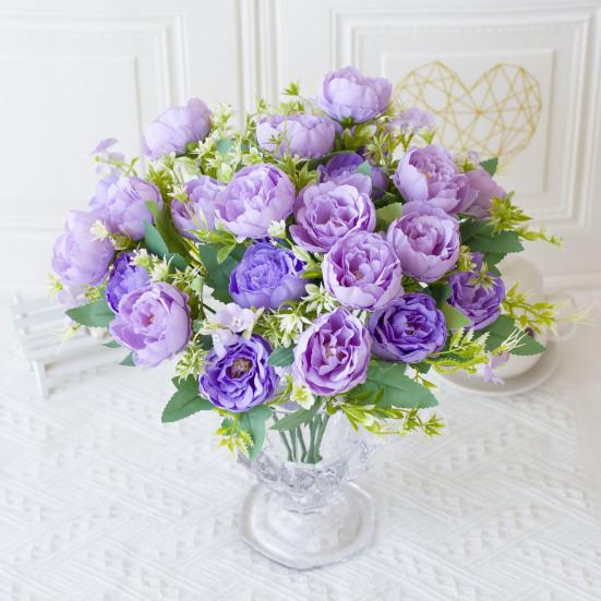 Букет искусственных пионов 5 головок реалистичные искусственные шелковые цветы свадебная вечеринка дом