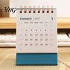 Compact Table Calendar for Desk 2027 English Desktop Calendar, Minimalist Planner with Gold Daily Schedule Organizer Foil Cover, Thick Paper, 18-Month