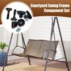 Patio Swing Parts Kit Rustproof Repair Tool Stable Garden Swing Canopy Replacement Fittings for Lawn Patio Porch Backyard Garden