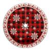 Christmas Tree Skirt with Embroidery Digital Print for Festive Holiday Home Decor