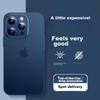 EDDGA IPhone 15 Pro Case, Ultra-Thin Frosted Semi-Transparent Full Protection Camera Lens Anti-Drop Skin-Friendly Cover Titanium Blue]