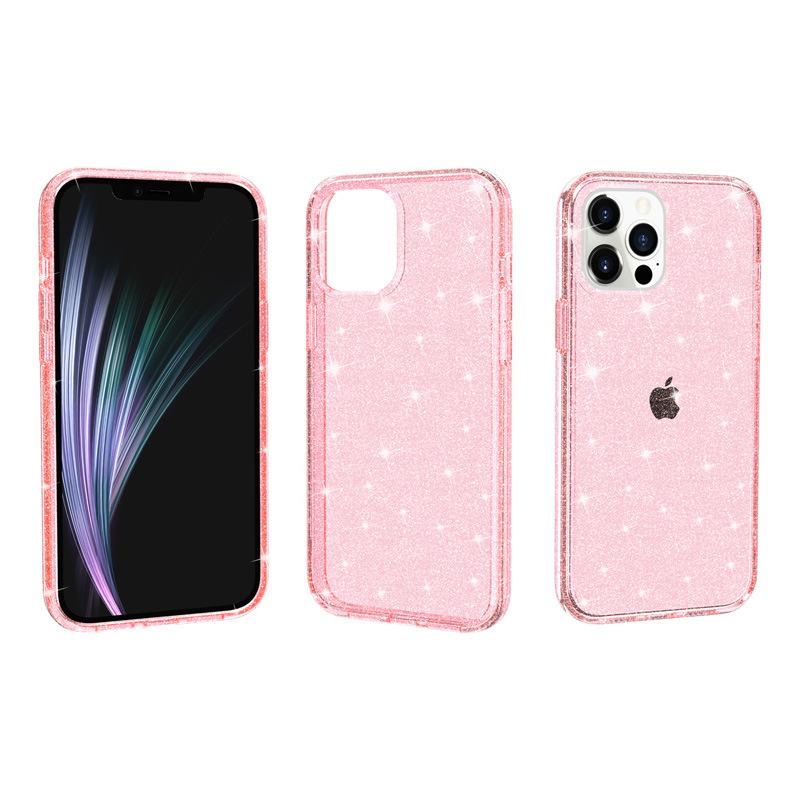 Чехол для мобильного телефона iPhone11ProMax с мелким глиттером, подходит для Терминатора, прозрачный, с глиттером, всесторонний, противоударный