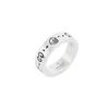 Gucci Ghost Sweet Love Letter Engraved 6mm Shiny 925 Silver Ring Unisex rings 477339-J8400-0701