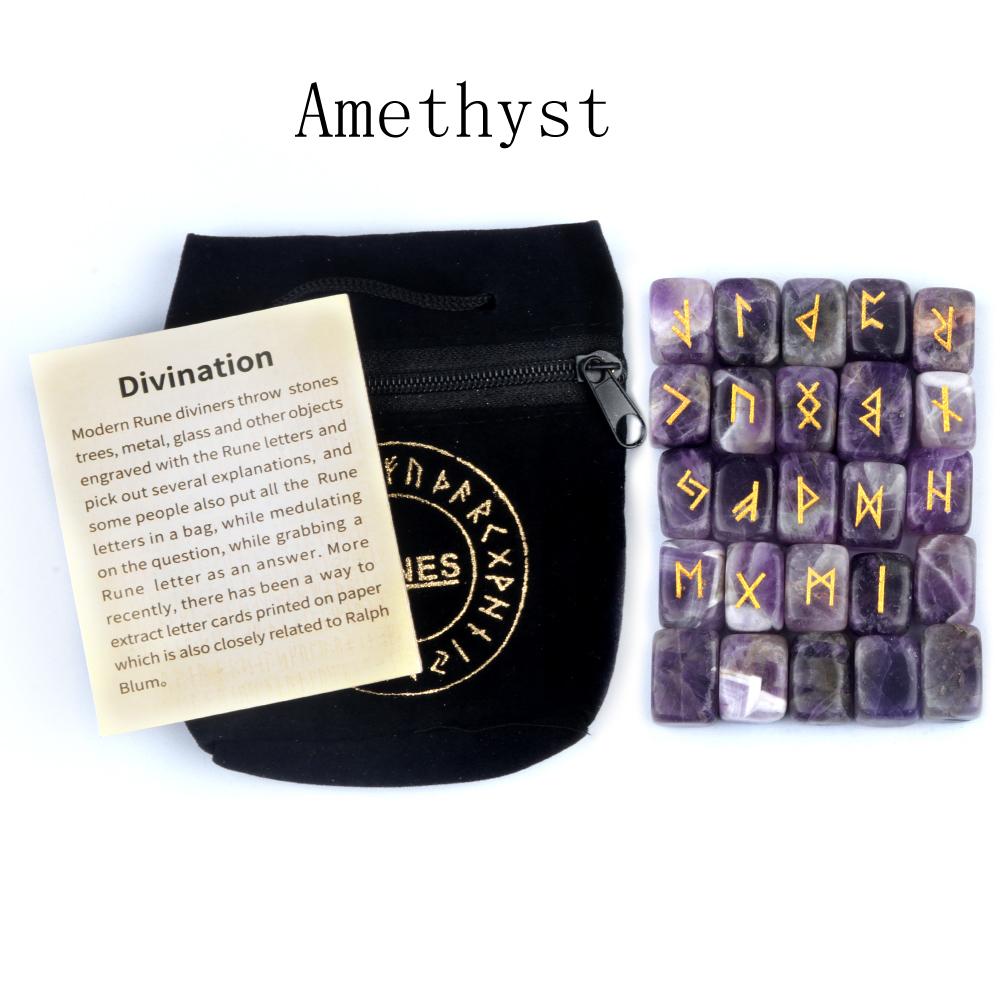 25 шт./компл. натуральный кристалл агата руны каменные украшения декоративные, кусок драгоценного камня с гравировкой букв аксессуар, амулет гадание ювелирный декор 18x12 мм