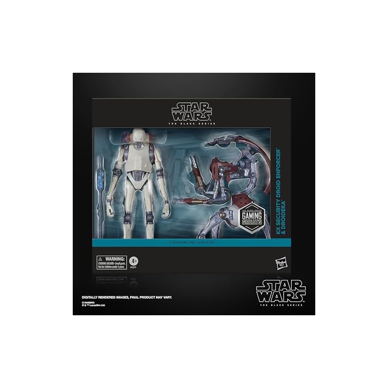 [Hasbro Звездные Войны Черная Серия KX Охранный Дроид-Силовик и Дроидека из Звездных Войн Джедаи]: Survivor Gaming Greats Коллекция 15 см Фигурка 2 шт.
