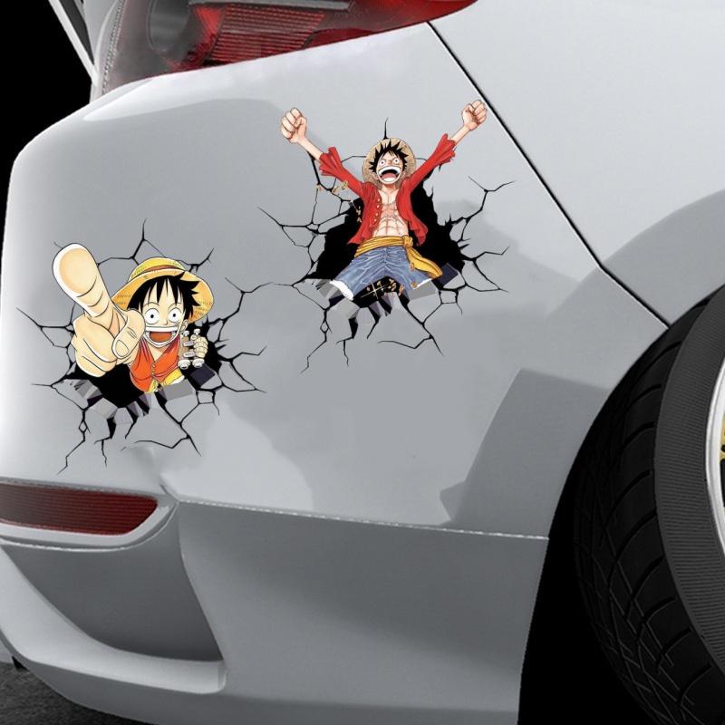 Водонепроницаемые виниловые наклейки на автомобиль из аниме One Piece, наклейки на окна автомобиля