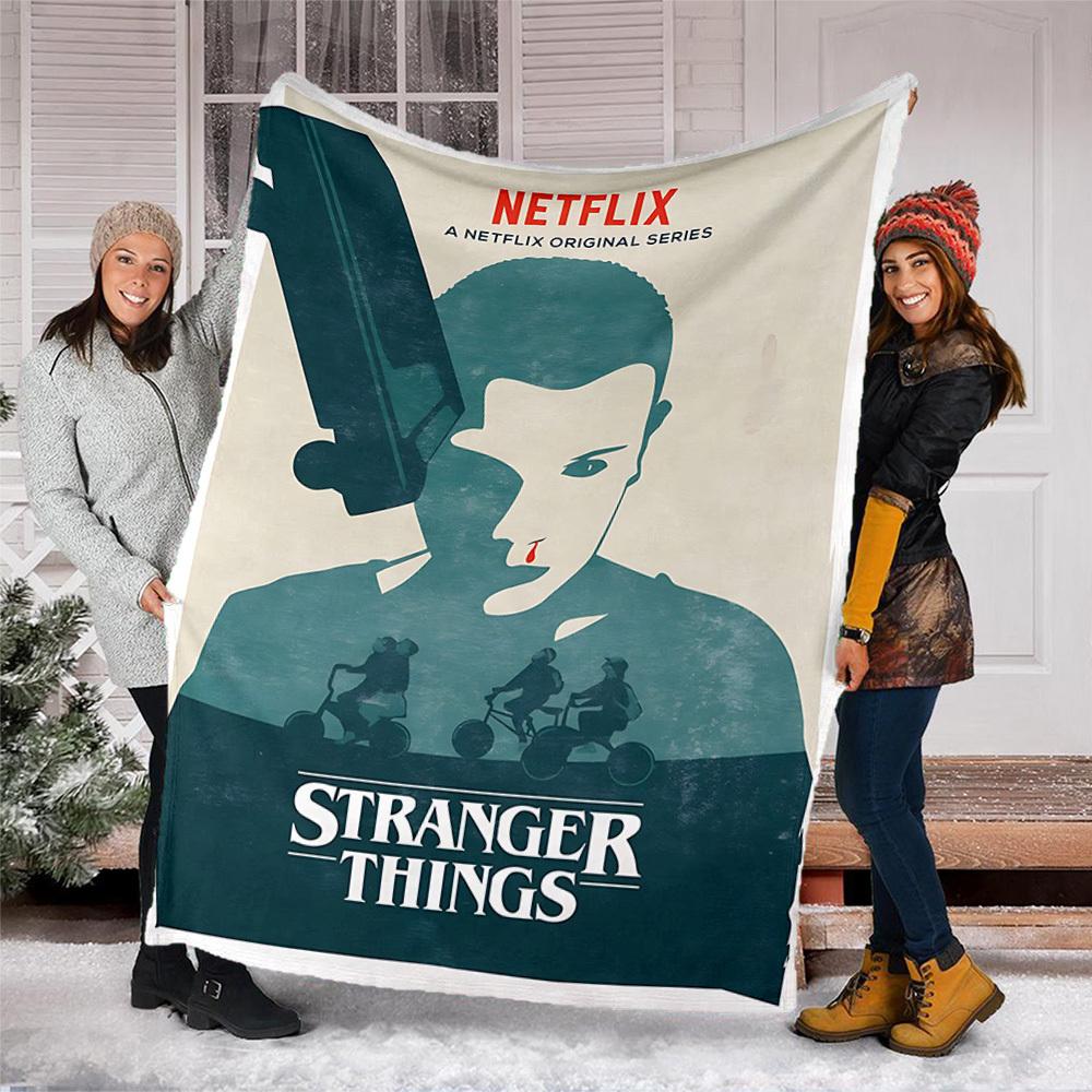 1 шт. Плед Stranger Things для улицы, легкий фланелевый плед для путешествий, кемпинга, гостиной, дивана, кресла, мягкий