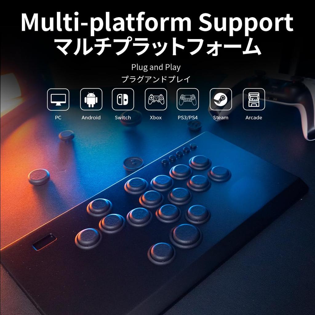 TIKITAKA FTG M Series Алюминиевый корпус с ЧПУ Высокоточная обработка Высококачественные нейлоновые кнопки Пользовательский RGB-контроллер без рычага 12 мм Ультратонкий SF6 Game