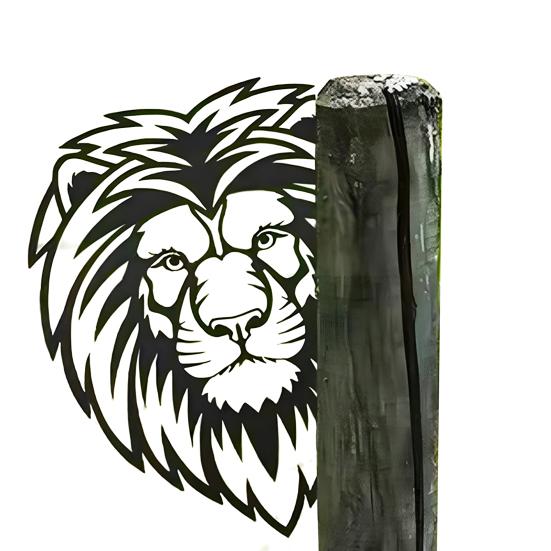 Peeping Animal Sign Weather-proof Heavy Duty Outdoor Garden Patio Yard Lawn Metal Donkey Horse Cow Sheep Dog Pig Lion Silhouette Decoration Ornament