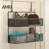 Bedroom Hanging Storage Rack Door Organizer with Hooks Sturdy Construction Mesh Hanger Hook Design Easy to Assemble Detachable Behind Basket