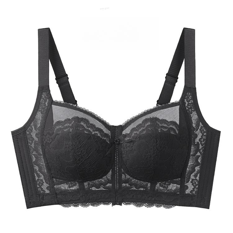 Lace Lingerie Women's Thin Adjustable Bra Breast Retraction Full-cup Bra Push Up Bra