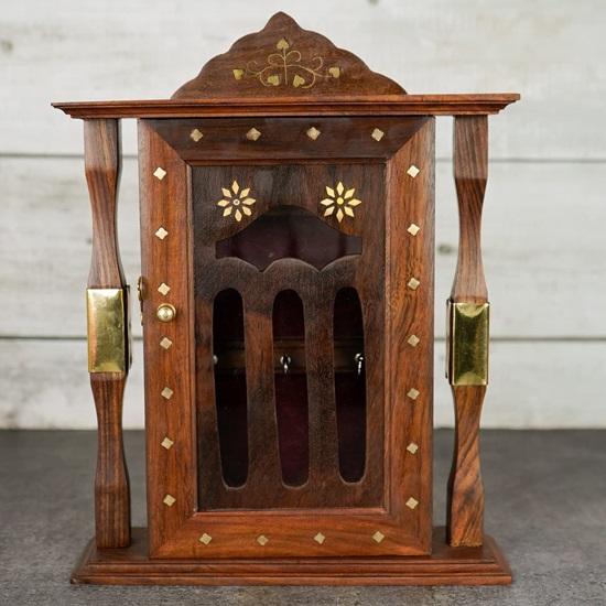 Настенный деревянный брелок для ключей с 6 крючками для дома, офиса, гостиной, декора прихожей