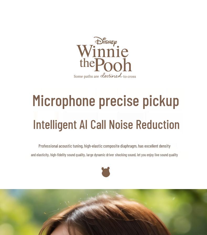 Беспроводные Bluetooth-наушники Disney K26 True Wireless с мультяшным дизайном и долгим временем работы от аккумулятора