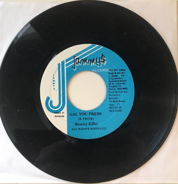 7-дюймовая пластинка BOUNTY KILLER Gal You Fresh NONE Jammys Records 1992 Ямайка Регги Ска Даб Б/у