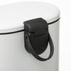 Poubelle "Softclose" à pédale Sili métal 6 l Atmosphéra - 24,2x15,5x30,5 - Blanc