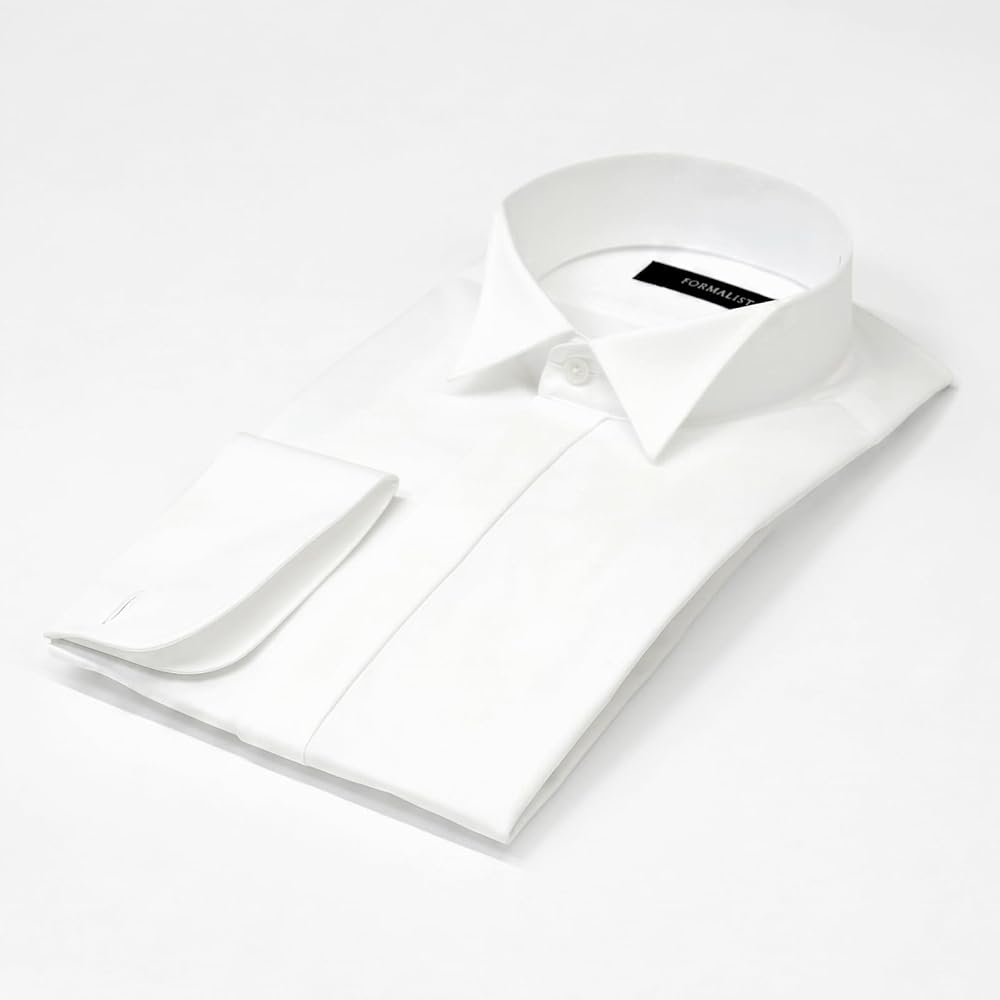 Tuxedo Suit Formal 6-Piece Set for Men: Wing Collar Shirt, Single Cufflinks, Groom Accessories