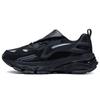 Comfortable Casual Shock Absorbing Non-Slip Wear-Resistant Reflective Rebound Low-Top Running Shoes Men Sneaker Black ARLS017-1