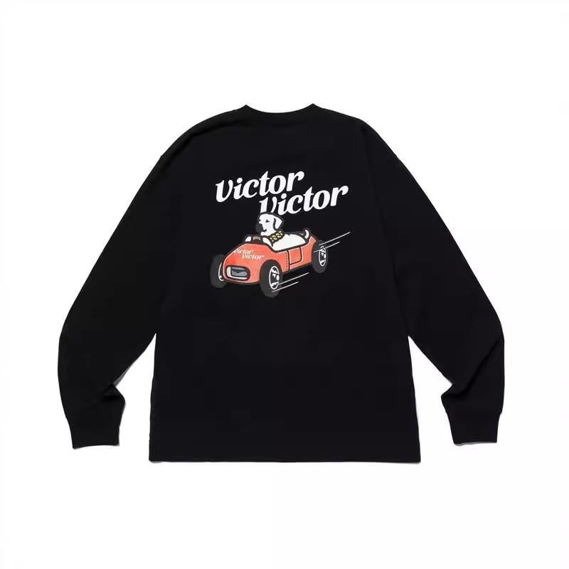 Japanese Vintage Long Sleeve T-Shirt Cartoon Animal Print Loose Fit Teens