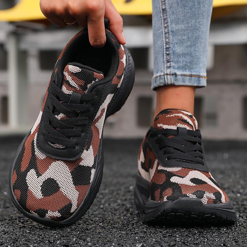 Wide Toe Sneakers For Women Breathable Soft Sole Camouflage Walking Shoe New Military Training Special Off-Road Flat Men'S Shoes
