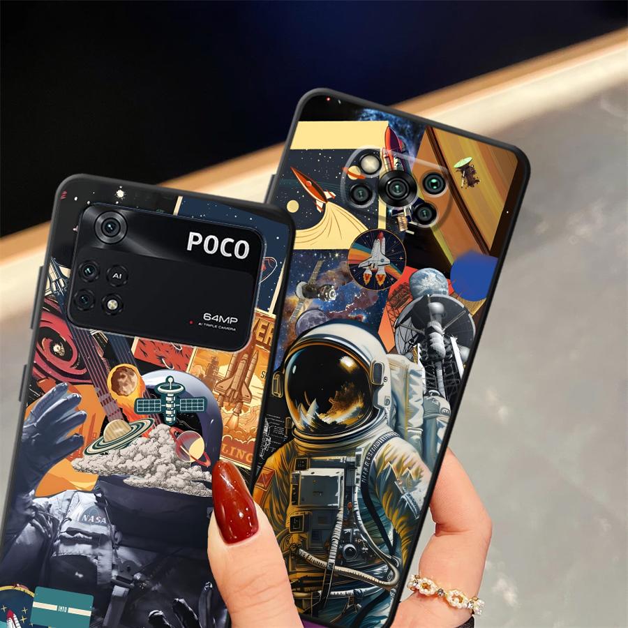 Чехол для телефона Funda для Xiaomi Poco F8 F3 C71 M5 M3 M4 M7 X3 X4 X5 X7 Pro C50 F1 C61 C75 Астронавт